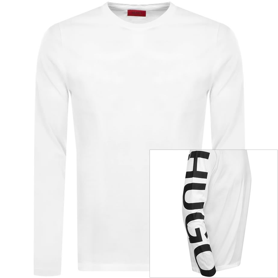 Alternative Image for ProductHUGO Demeo Long Sleeved T Shirt White1